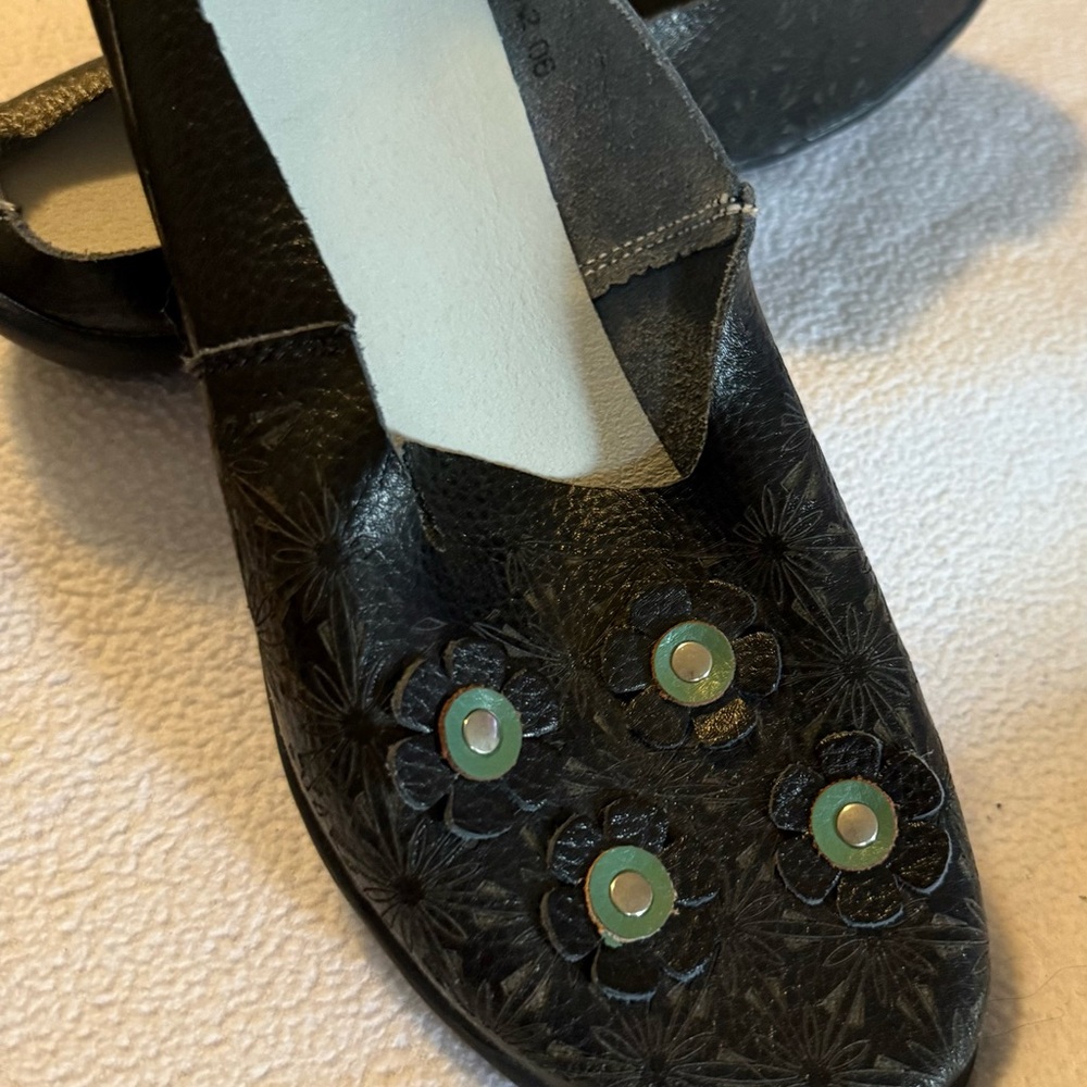 Leather slip on loafers